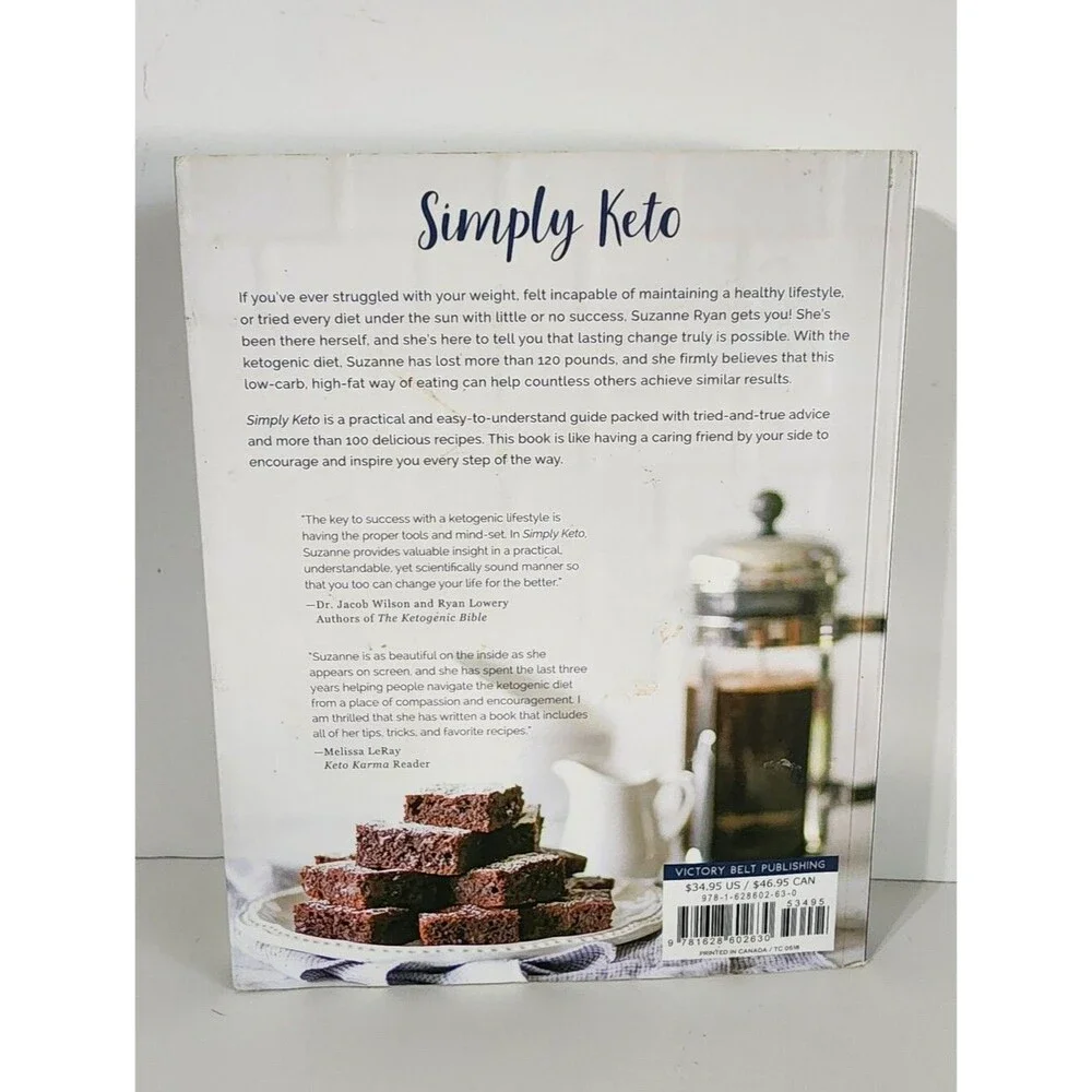 Simply Keto: 100+Easy Low Carb Recipes Paperback Cookbook